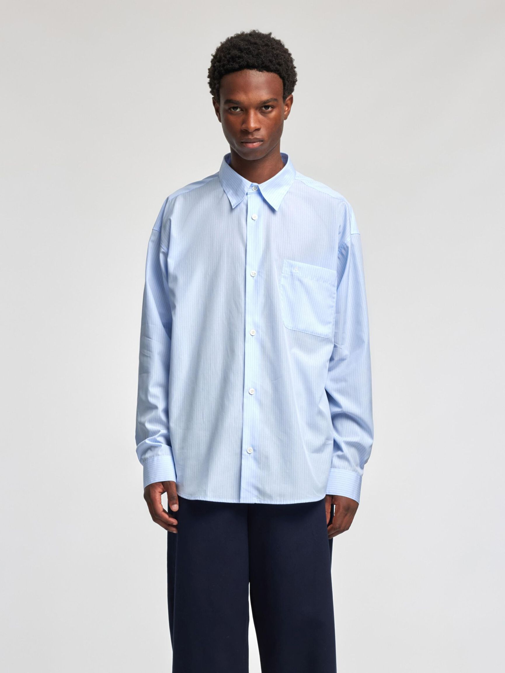 RELAXED FIT SHIRT, Cashmere Blue, highres