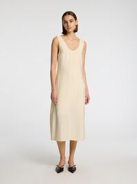 SANS MANCHES ROBE MI-LONGUE, Birch, highres