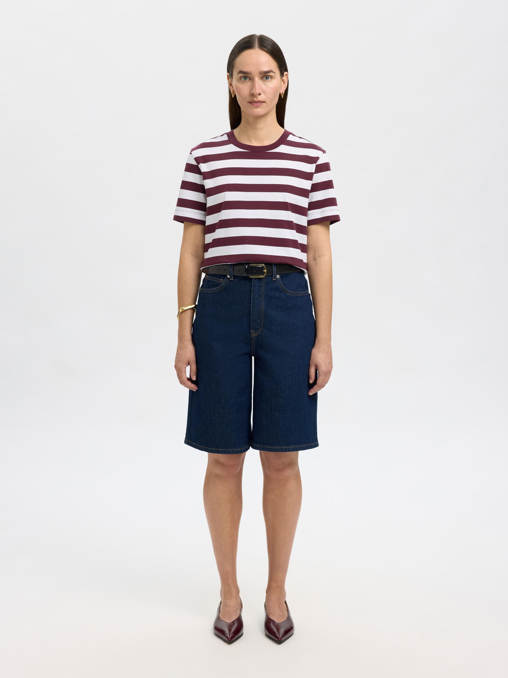 GESTREIFTES BOXY FIT T-SHIRT, Fig, highres