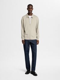 VISKOSEMIX STRICKJACKE, Pure Cashmere, highres