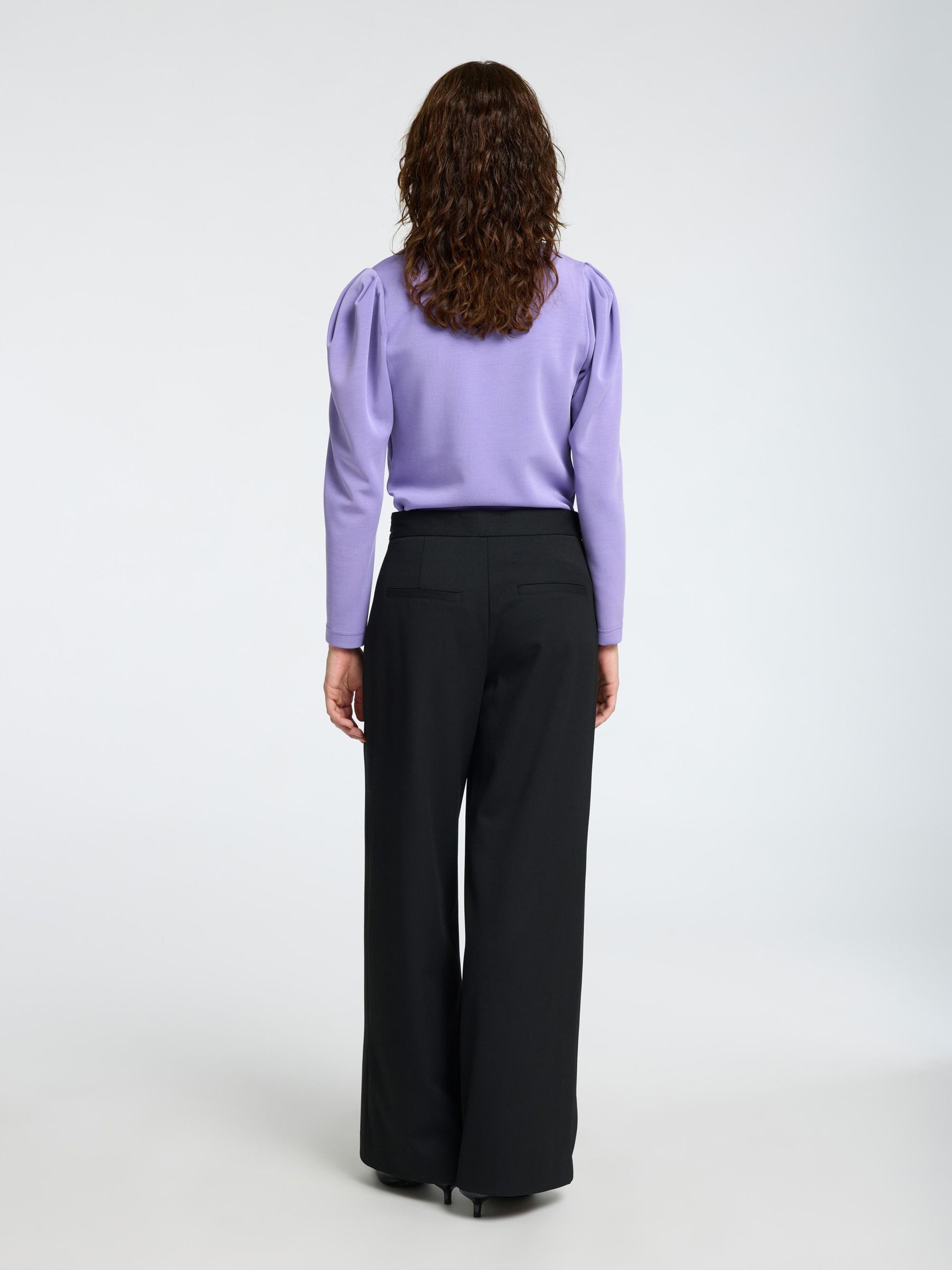 DRAPERET TOP MED V-HALS, Paisley Purple, highres