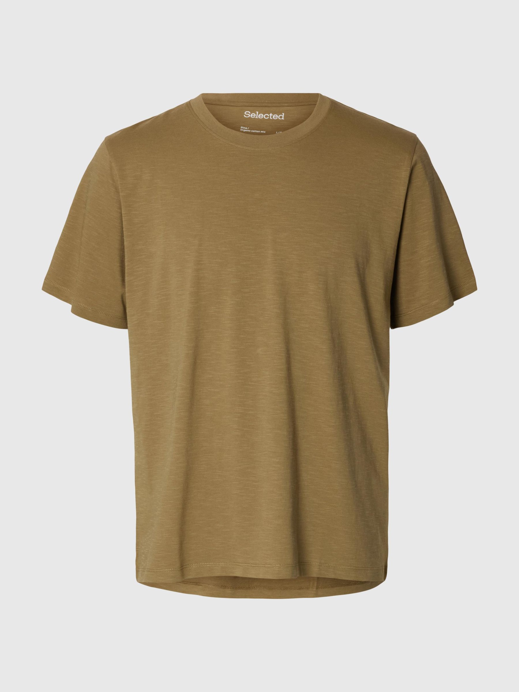 COTTON SLUB T-SHIRT, Dried Herb, highres