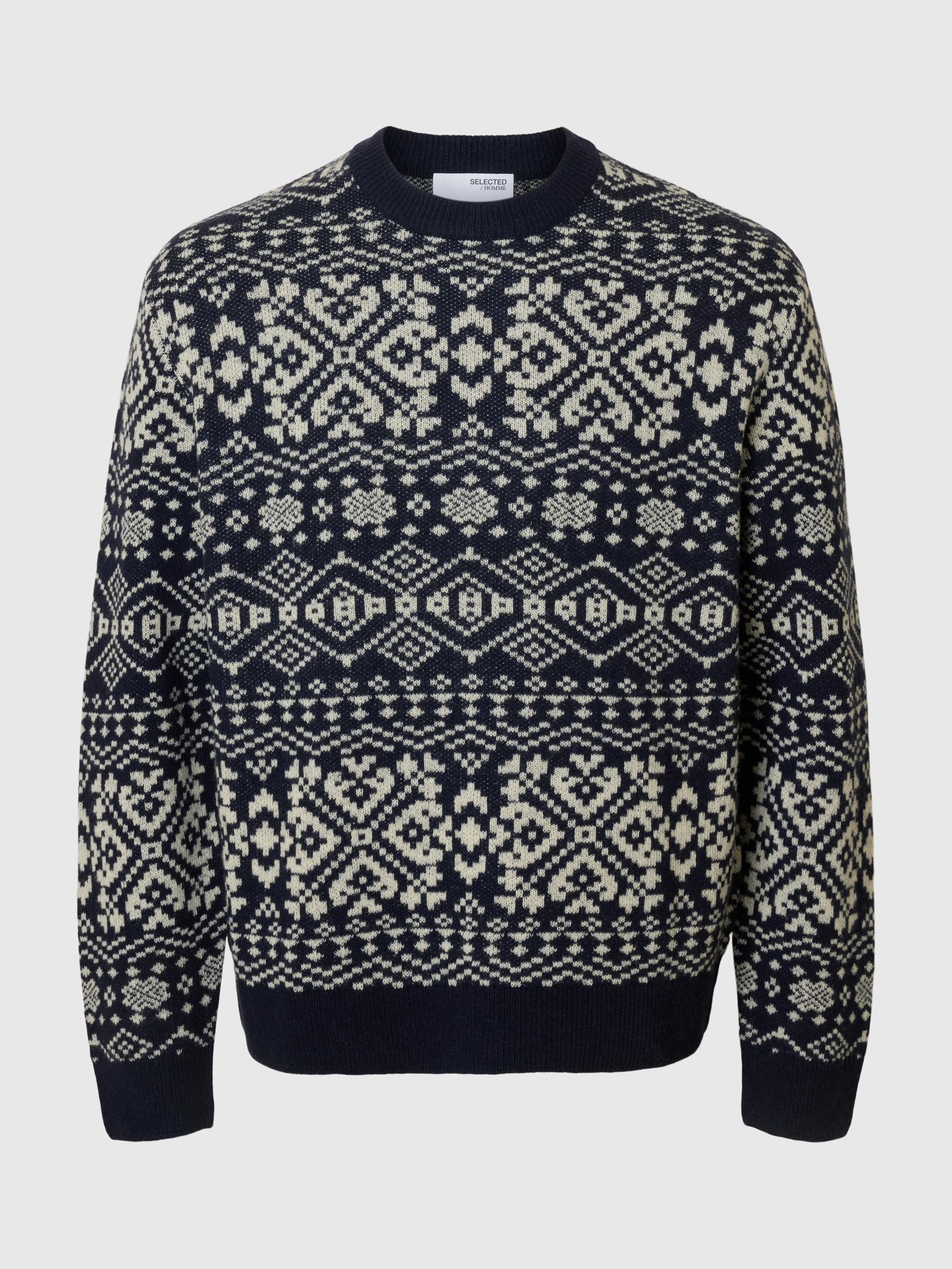 WOLLMIX PULLOVER MIT RUNDHALSAUSSCHNITT, Sky Captain, highres