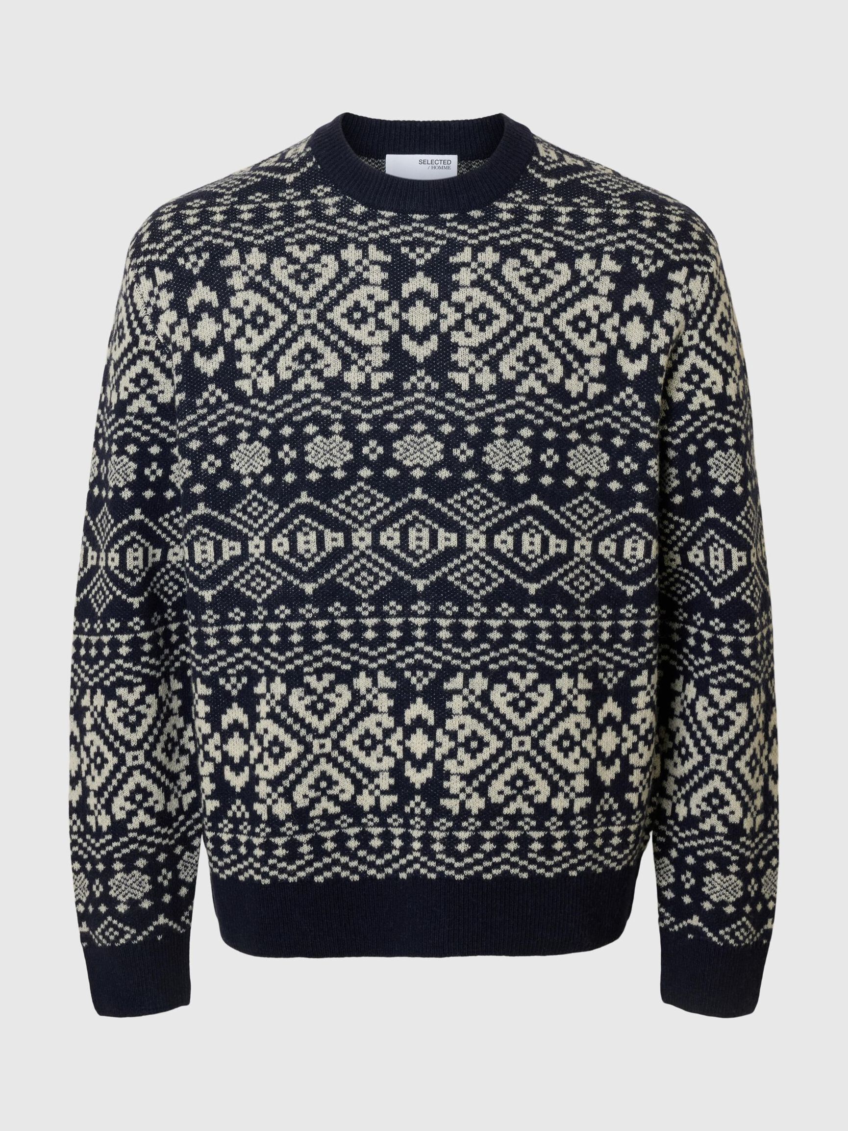 WOLLMIX PULLOVER MIT RUNDHALSAUSSCHNITT, Sky Captain, highres