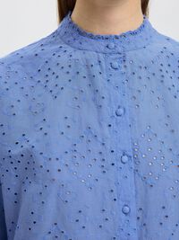 BRODERIE ANGLAISE SKJORTE, Cornflower Blue, highres