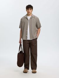 SHORT SLEEVED SHIRT, Turkish Coffee, highres