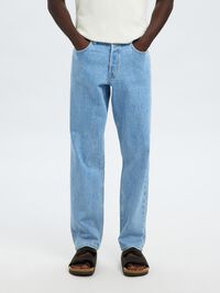 190 TAPERED FIT JEANS, Light Blue Denim, highres
