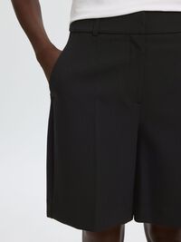 TAILORED  HIGH WAISTED SHORTS, Black, highres