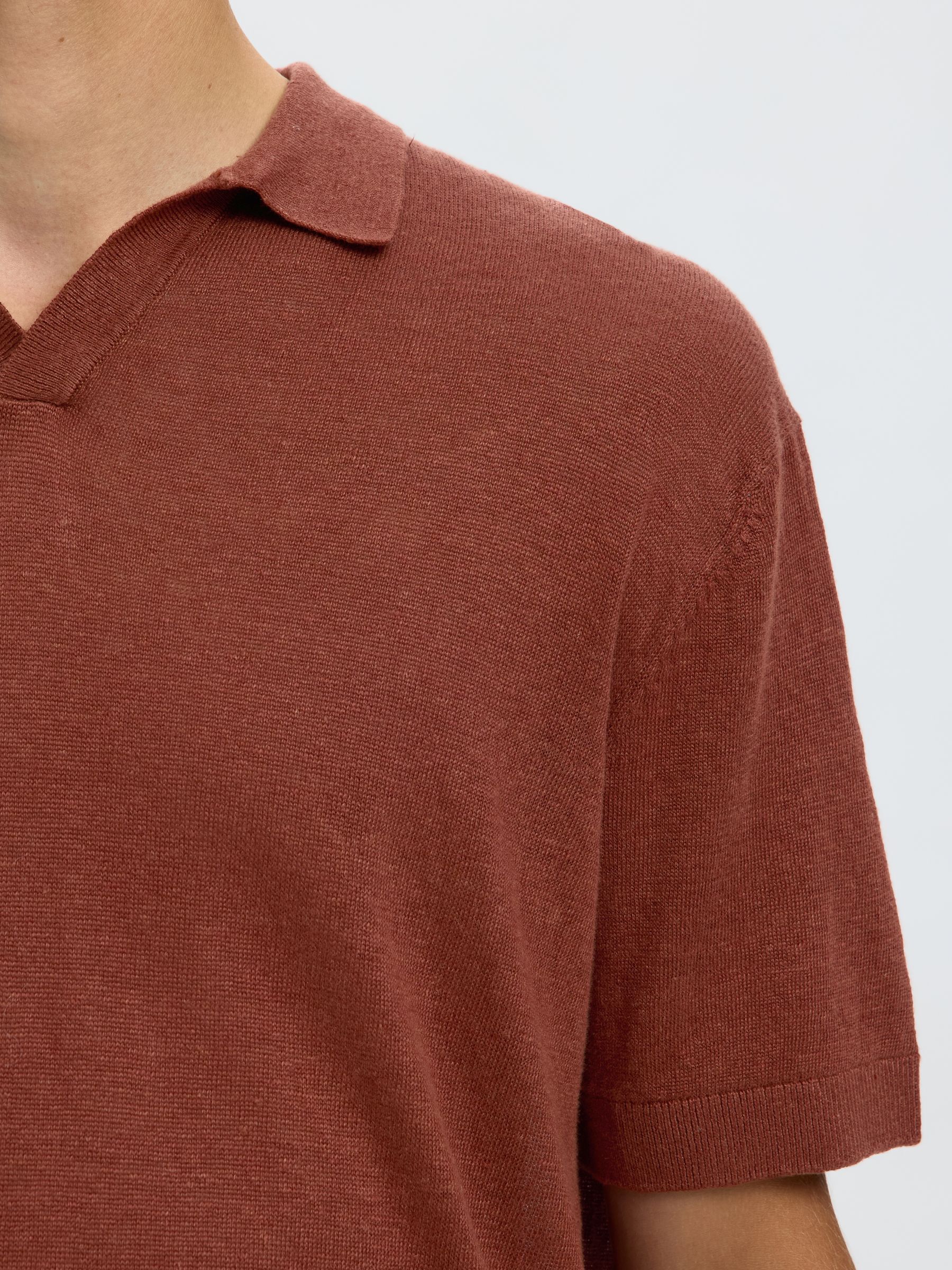 RELAXED FIT POLO SHIRT, Cherry Mahogany, highres