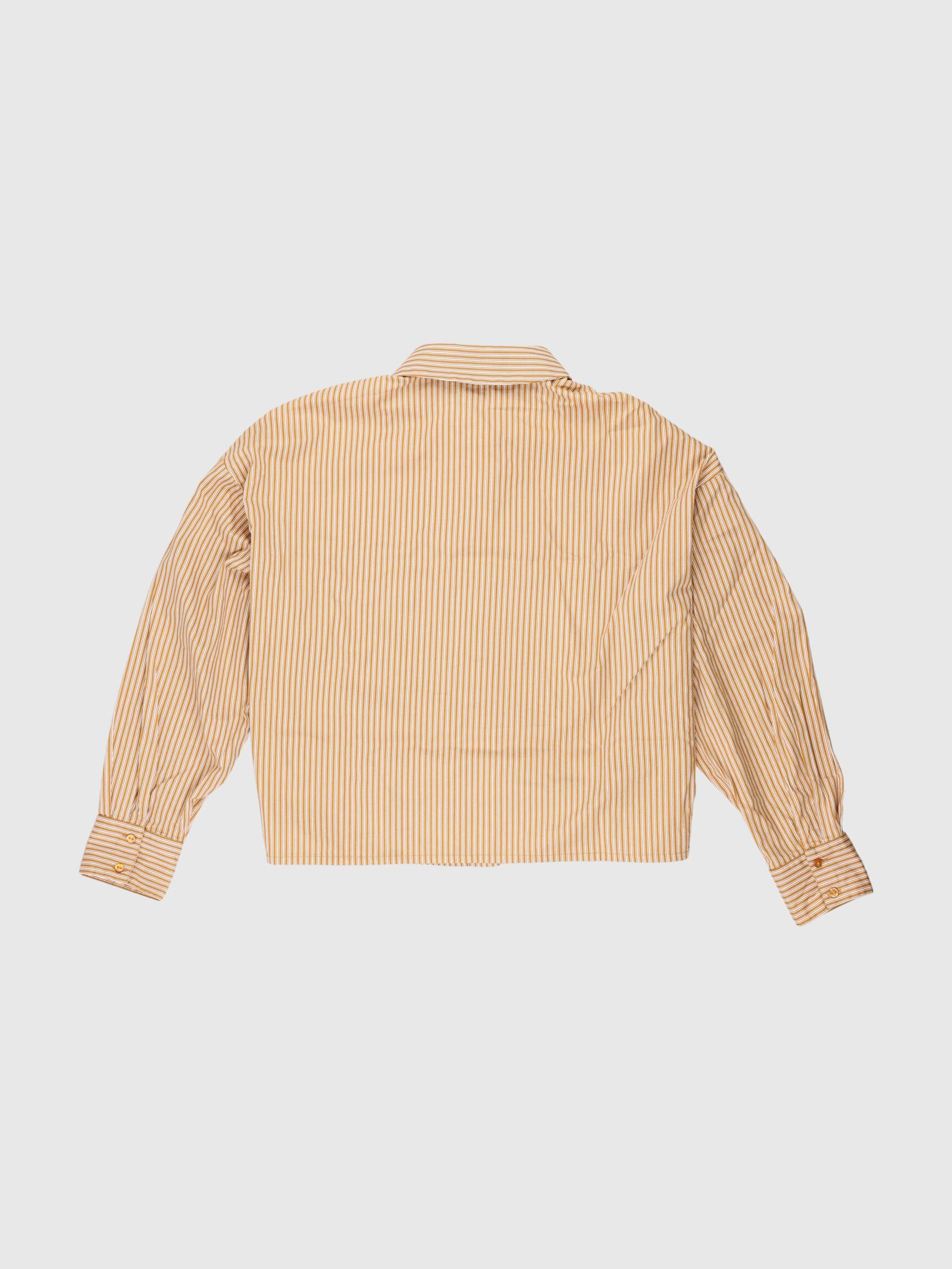 CROPPED STRIBET SKJORTE, Bright White, highres