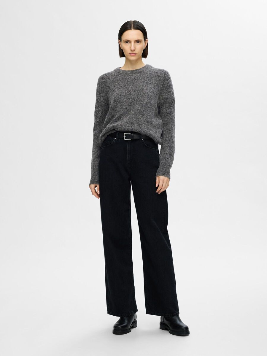 Selected WOLLGEMISCH STRICK PULLOVER, Medium Grey Melange, highres - 16094157_MediumGreyMelange_005.jpg
