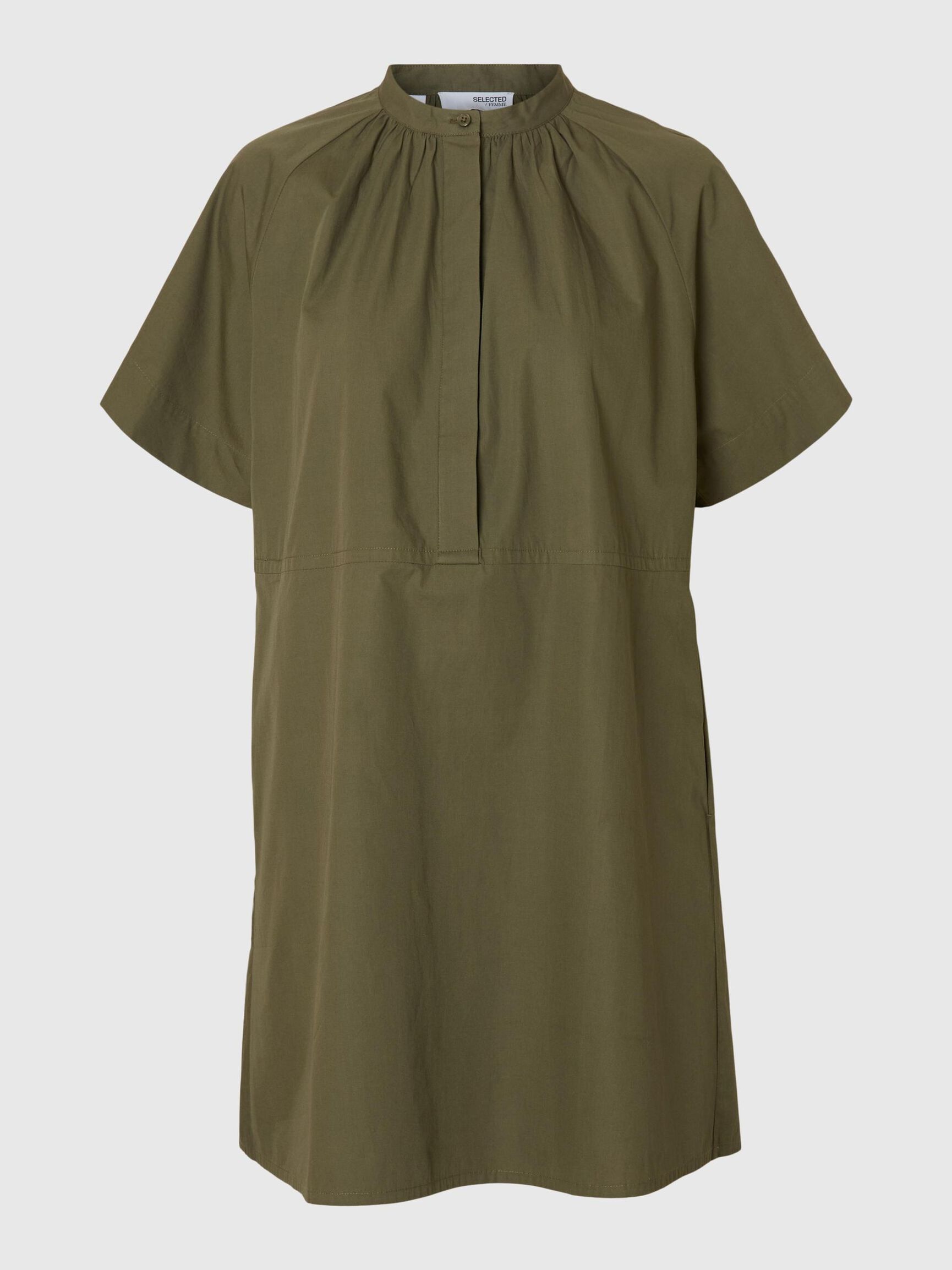 MET KORTE MOUWEN MINI JURK, Kalamata, highres