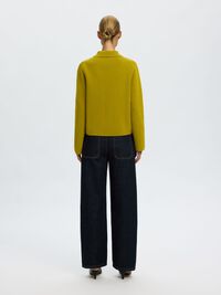 COTTON BLEND CARDIGAN, Avocado Oil, highres