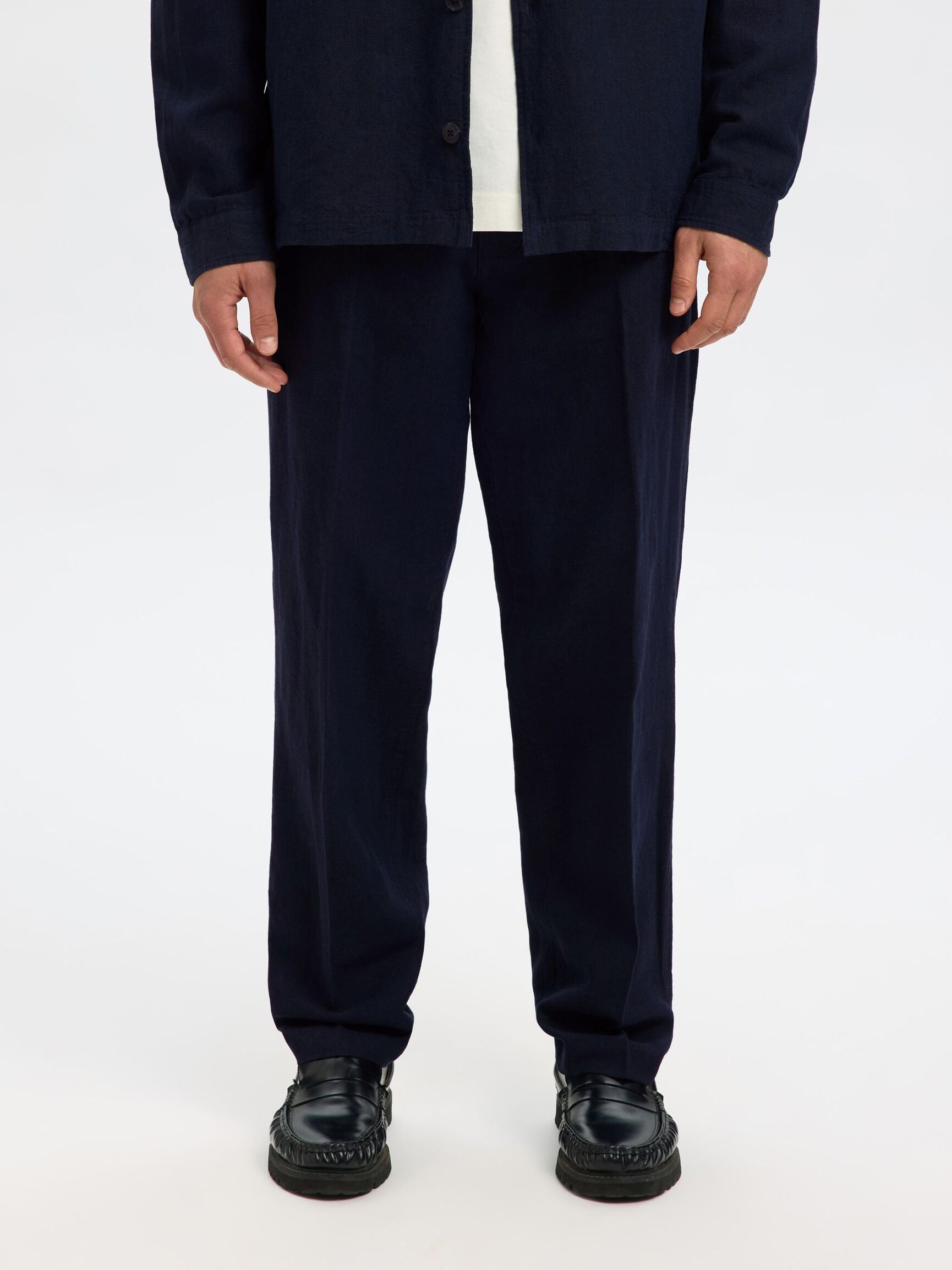 196 STRAIGHT FIT HOSE AUS LEINENGEMISCH, Sky Captain, highres