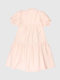 FRILL TRIM PUFF SLEEVE DRESS, Cameo Rose, highres