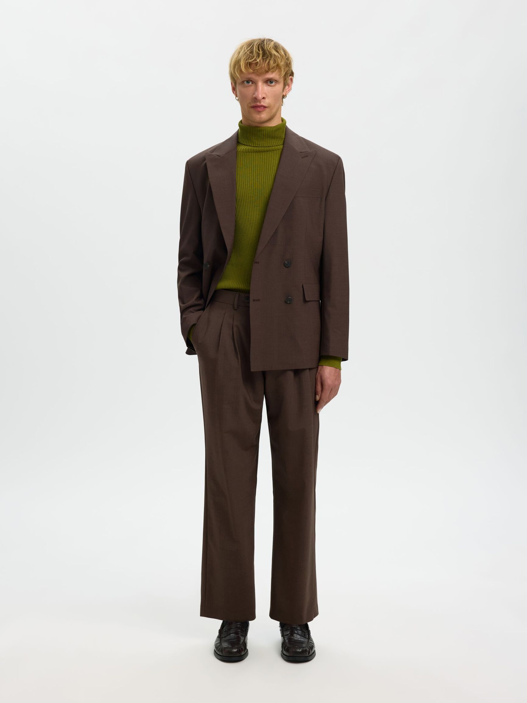 WOOL BLEND DOUBLE-BREASTED BLAZER, Delicioso, highres