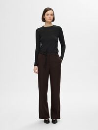 BASIC LONG-SLEEVED T-SHIRT, Black, highres