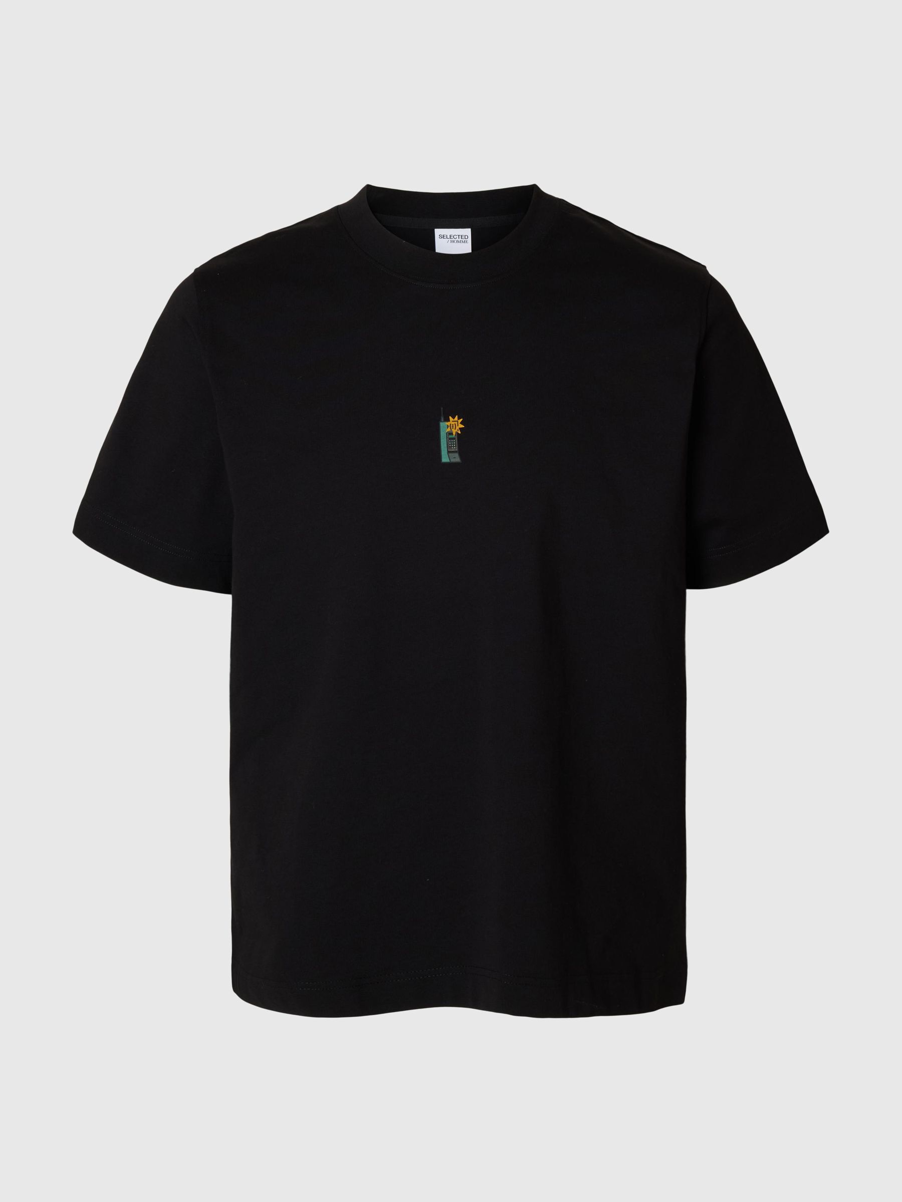 PRINTED REGULAR FIT T-SHIRT, Black, highres