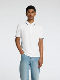 SHORT SLEEVED POLO SHIRT, Cloud Dancer, highres