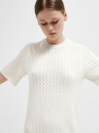 EN MAILLE DE VISCOSE MÉLANGÉE ROBE MI-LONGUE, Birch, highres