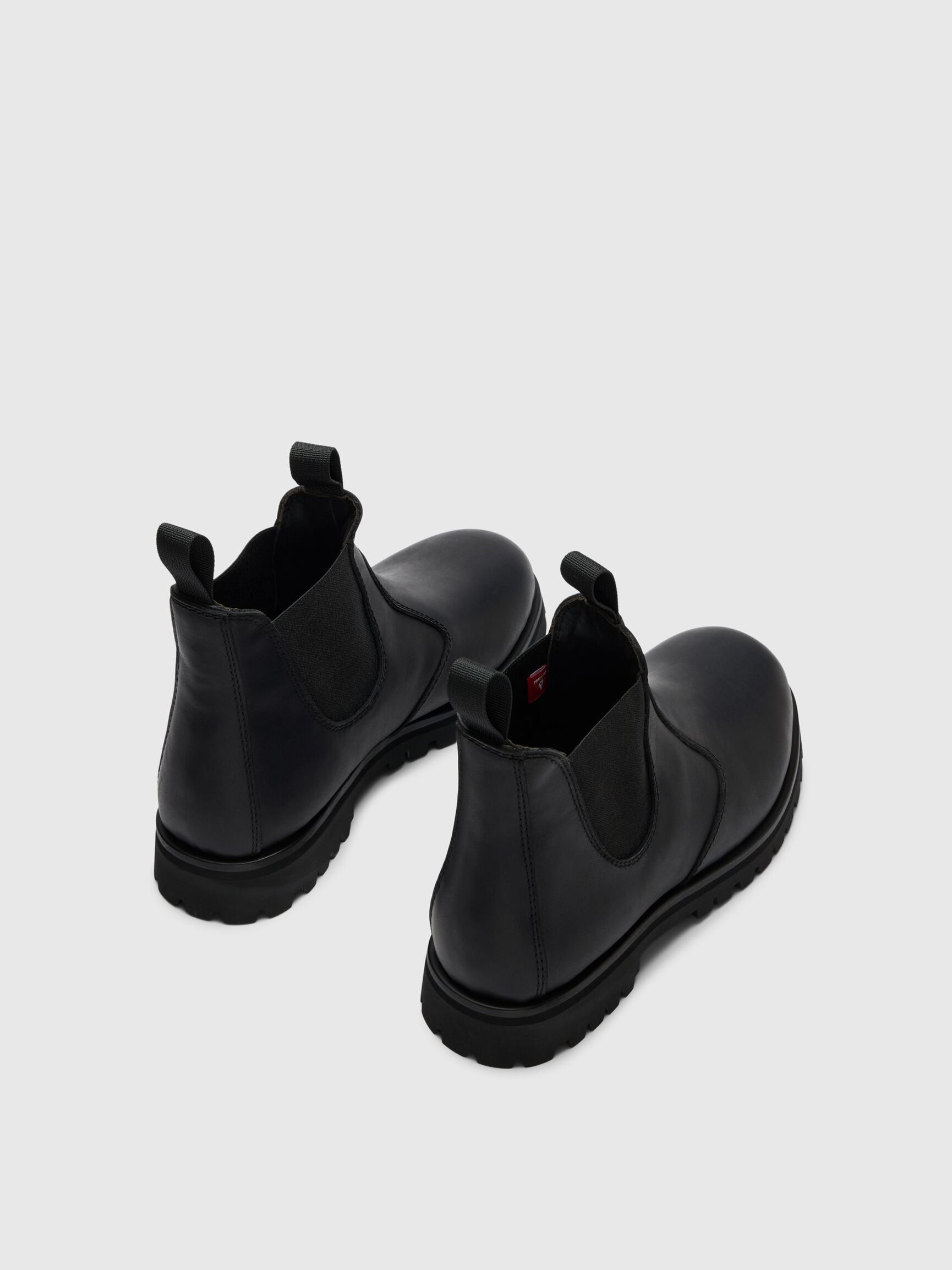 LUG SOLE LEATHER CHELSEA BOOTS, Black, highres