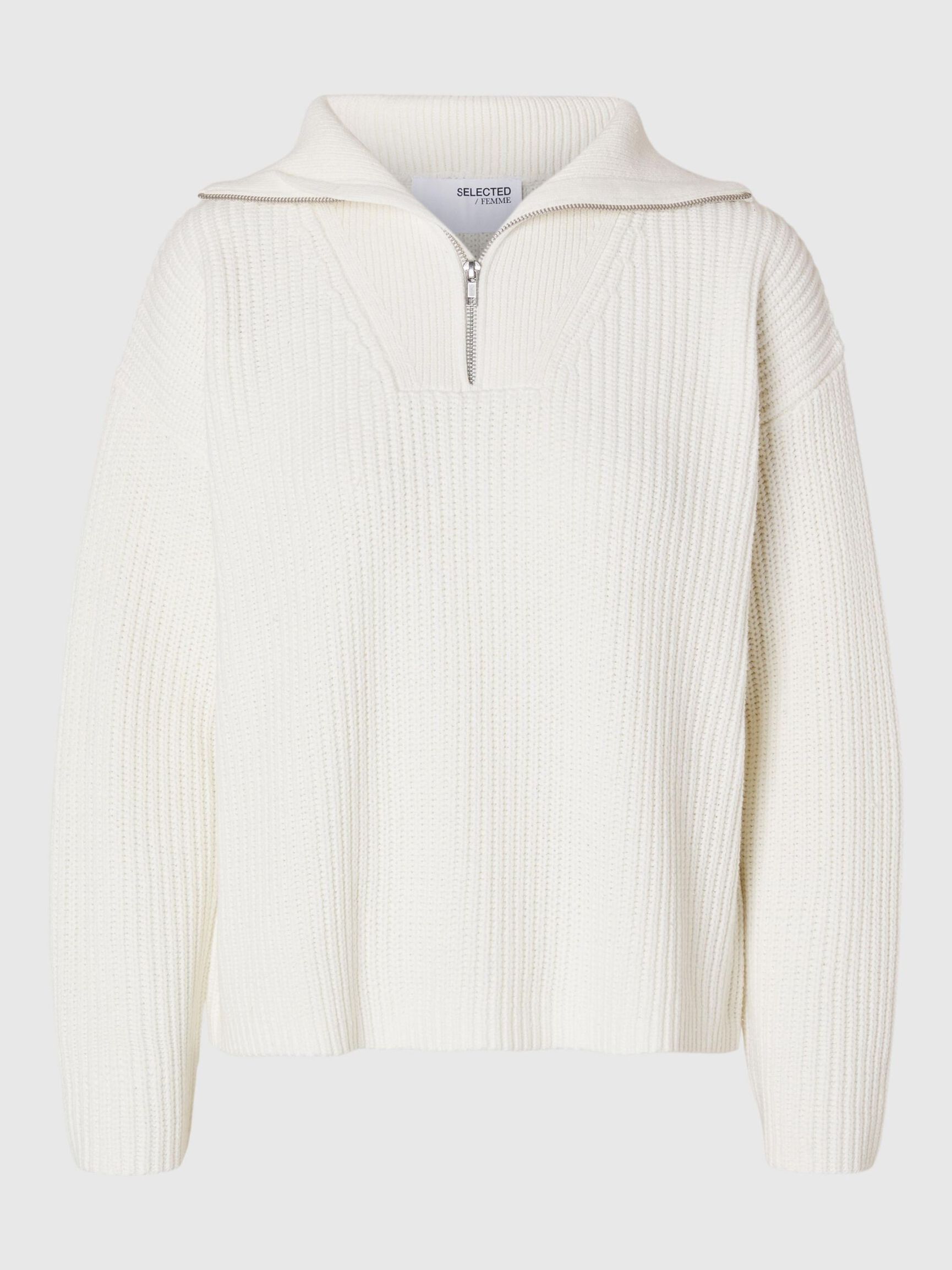 HALF ZIP PULLOVER, Snow White, highres