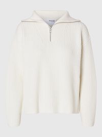 HALF ZIP PULLOVER, Snow White, highres