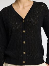 STRUCTURÉ CARDIGAN, Black, highres