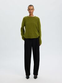 WOOL BLEND KNITTED JUMPER, Cardamom Seed, highres