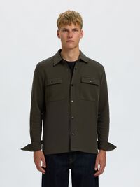 CLASSIC OVERSHIRT, Peat, highres