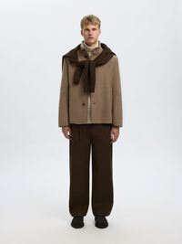 WOOL BLEND JACKET, Fallen Rock, highres