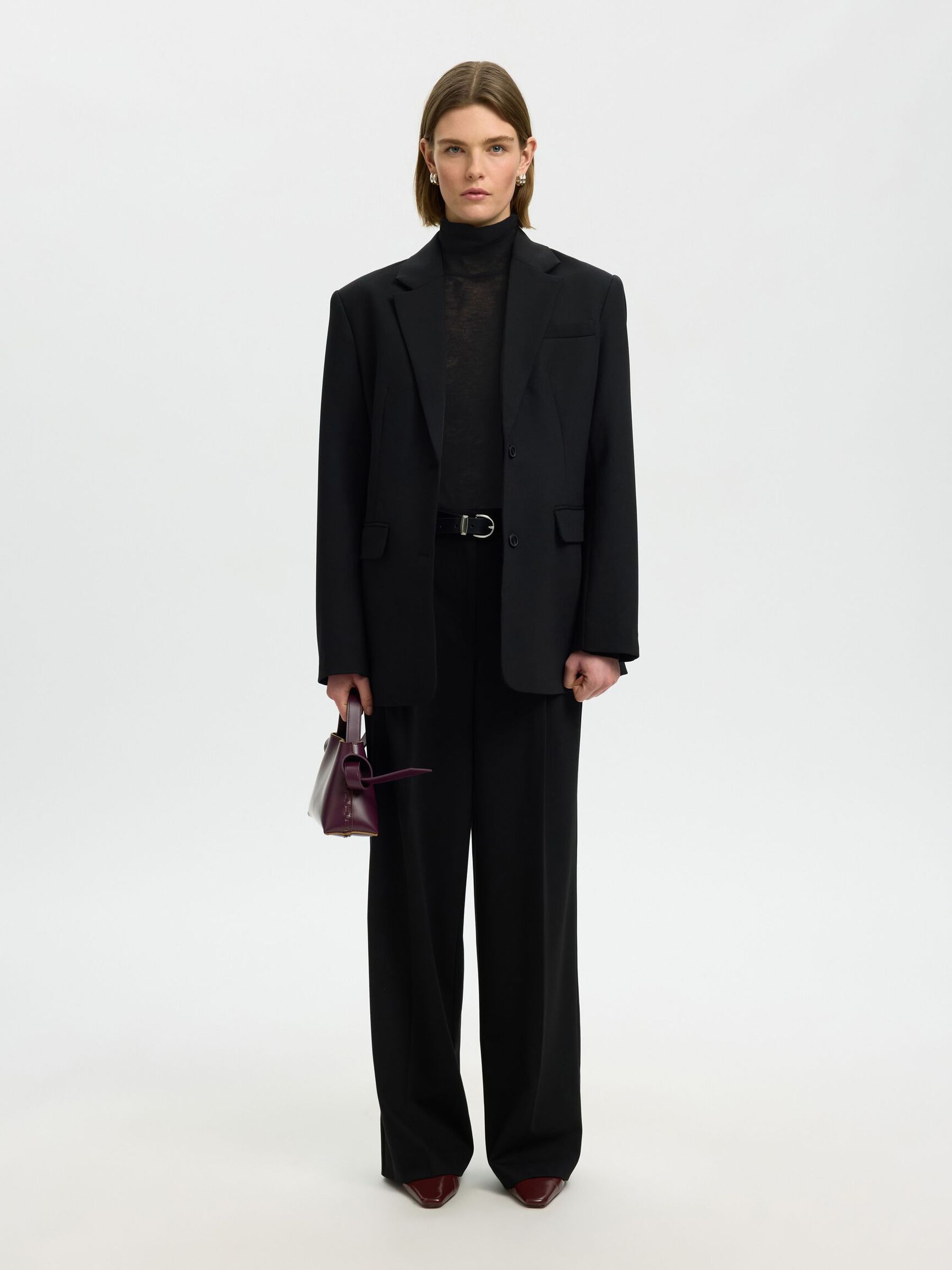 MERINO WOOL TURTLENECK, Black, highres