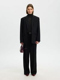 MERINO WOOL TURTLENECK, Black, highres