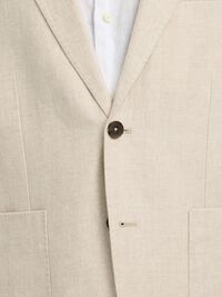 REGULAR FIT LINNEN BLAZER, Oatmeal, highres