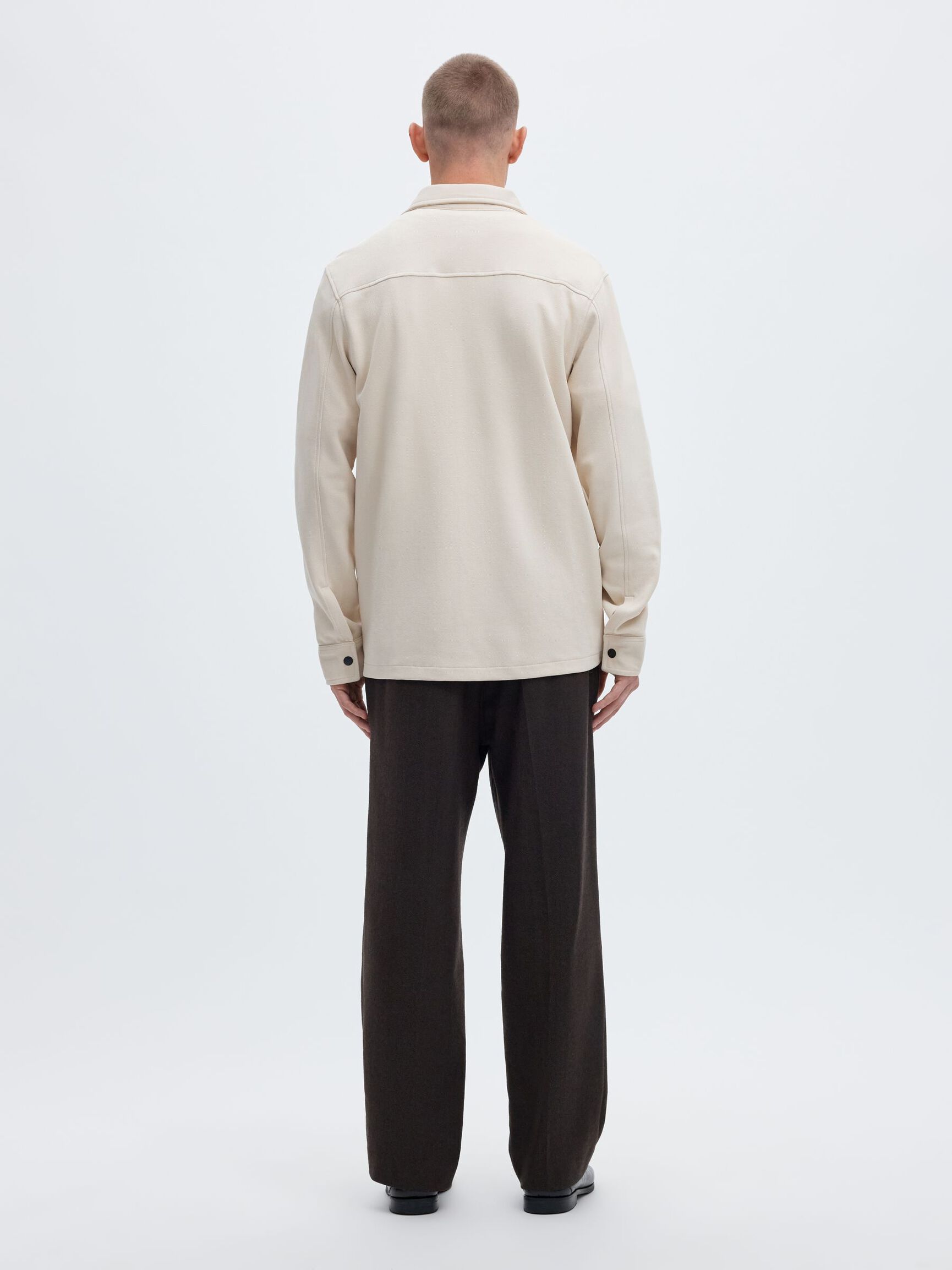 CLASSIC OVERSHIRT, Oatmeal, highres