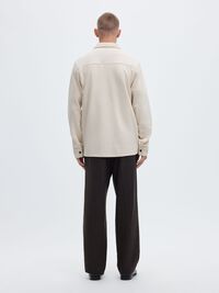 CLASSIC OVERSHIRT, Oatmeal, highres