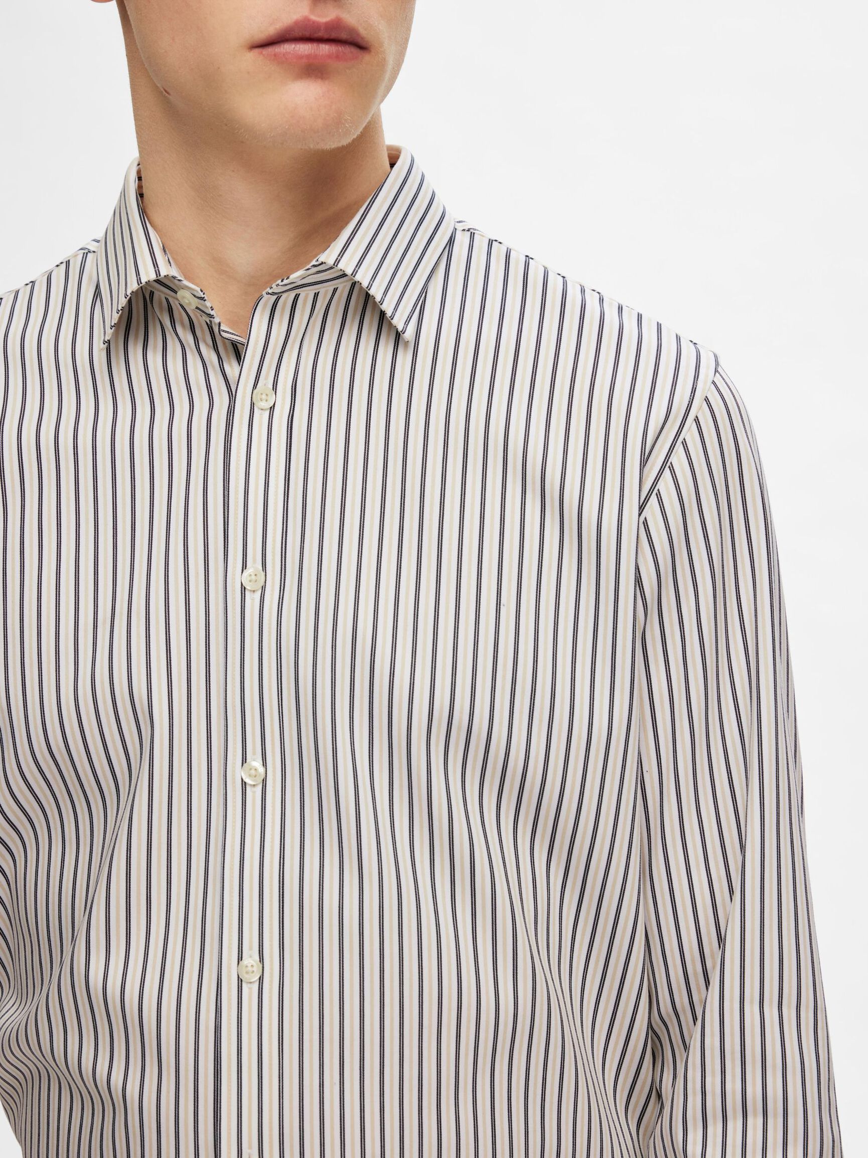 SLIM FIT SHIRT, Fog, highres