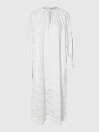 BRODERIE ANGLAISE MAXI JURK, Snow White, highres