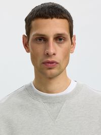RELAXED FIT SWEATSHIRT, Light Grey Melange, highres