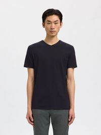 V-NECK T-SHIRT, Black, highres