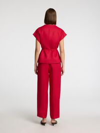 100% LINNE BARREL FIT-BYXOR, Savvy Red, highres