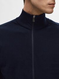 ZIP-UP CARDIGAN, Navy Blazer, highres