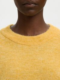WOOL BLEND JUMPER, Ochre, highres