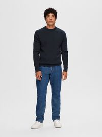 RONDE HALS SWEATER, Sky Captain, highres
