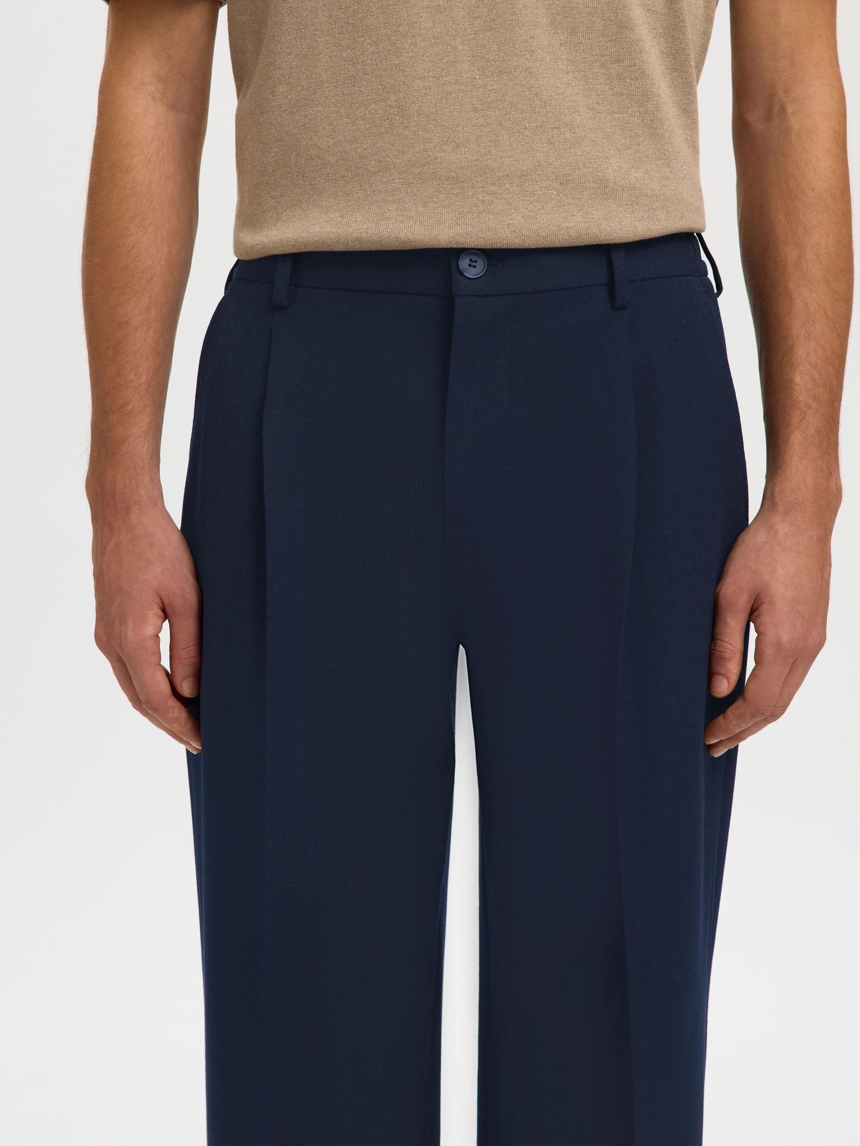 220 CORTE HOLGADO PANTALONES, Navy Blazer, highres