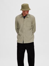 PLISSÉ PLEATED SHIRT, Vetiver, highres