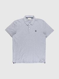 POLO-SHIRT, Medium Grey Melange, highres