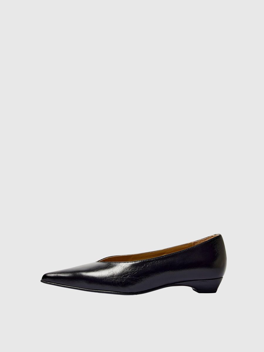Selected PUNTNEUS LEREN PUMPS, Black, highres - 16097264_Black_001.jpg