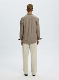 COTTON SHIRT, Chocolate Chip, highres