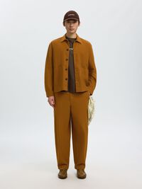 LINEN BLEND BARREL FIT TROUSERS, Monks Robe, highres